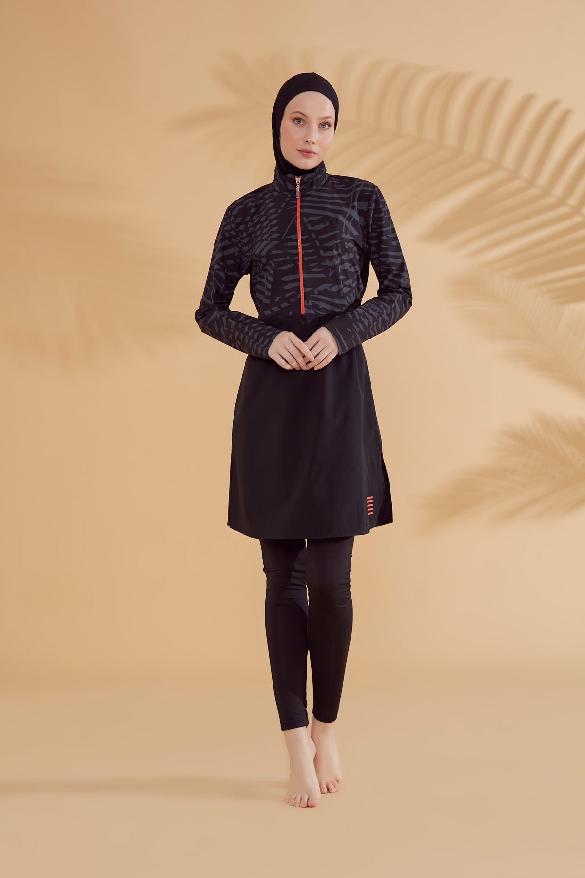 waterproof orange zip