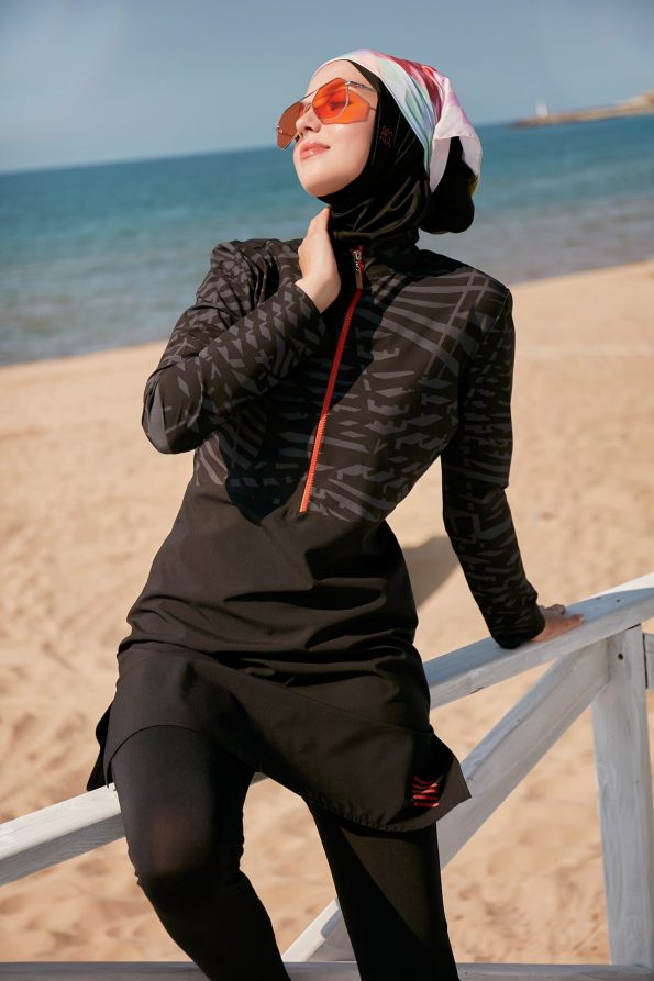 waterproof orange zip